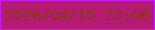 文字の大きさ：5、枠の色：c61bfa、背景の色：b61a73、文字の色：7f3b12 無料ブログパーツのブログ時計