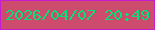 文字の大きさ：3、枠の色：c61dd0、背景の色：cd4b6d、文字の色：03e373 無料ブログパーツのブログ時計