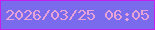 文字の大きさ：3、枠の色：c61eef、背景の色：7a6aec、文字の色：e7a2d8 無料ブログパーツのブログ時計