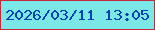 文字の大きさ：5、枠の色：c62739、背景の色：7be8e7、文字の色：0142ae 無料ブログパーツのブログ時計