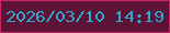 文字の大きさ：5、枠の色：c62767、背景の色：5c1336、文字の色：30a7d0 無料ブログパーツのブログ時計