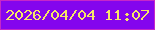 文字の大きさ：2、枠の色：c627c8、背景の色：8405ee、文字の色：f7e767 無料ブログパーツのブログ時計