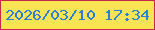 文字の大きさ：1、枠の色：c6284a、背景の色：f9e454、文字の色：2c7edd 無料ブログパーツのブログ時計