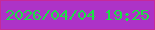 文字の大きさ：4、枠の色：c62a99、背景の色：ad33c7、文字の色：1cdf46 無料ブログパーツのブログ時計