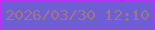 文字の大きさ：1、枠の色：c62afe、背景の色：6d5ed3、文字の色：a0777f 無料ブログパーツのブログ時計