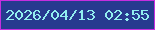 文字の大きさ：3、枠の色：c62edf、背景の色：273a8f、文字の色：92eeef 無料ブログパーツのブログ時計