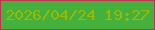 文字の大きさ：3、枠の色：c63150、背景の色：45b13d、文字の色：98ba07 無料ブログパーツのブログ時計