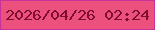 文字の大きさ：4、枠の色：c6319b、背景の色：ec517e、文字の色：7f0c31 無料ブログパーツのブログ時計