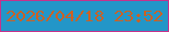 文字の大きさ：3、枠の色：c6328c、背景の色：2396c8、文字の色：cb6124 無料ブログパーツのブログ時計