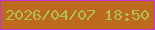 文字の大きさ：2、枠の色：c633d1、背景の色：be6a1e、文字の色：afbf52 無料ブログパーツのブログ時計