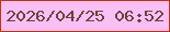 文字の大きさ：1、枠の色：c63405、背景の色：f9c0f6、文字の色：6f3f39 無料ブログパーツのブログ時計
