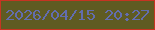 文字の大きさ：5、枠の色：c63422、背景の色：5f5b22、文字の色：626daf 無料ブログパーツのブログ時計