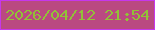 文字の大きさ：4、枠の色：c637ec、背景の色：ba4981、文字の色：91c137 無料ブログパーツのブログ時計