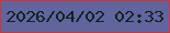 文字の大きさ：3、枠の色：c63935、背景の色：62649e、文字の色：12221f 無料ブログパーツのブログ時計