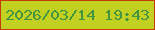 文字の大きさ：2、枠の色：c63a08、背景の色：c2d022、文字の色：41953f 無料ブログパーツのブログ時計