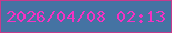 文字の大きさ：5、枠の色：c63a8c、背景の色：4573a3、文字の色：f532c3 無料ブログパーツのブログ時計