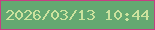 文字の大きさ：2、枠の色：c63e83、背景の色：64a871、文字の色：cbe29e 無料ブログパーツのブログ時計
