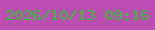 文字の大きさ：5、枠の色：c64bc0、背景の色：bb4fb1、文字の色：30c137 無料ブログパーツのブログ時計