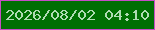 文字の大きさ：3、枠の色：c64dc6、背景の色：006f03、文字の色：afdab3 無料ブログパーツのブログ時計