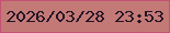 文字の大きさ：5、枠の色：c65174、背景の色：c37a77、文字の色：251426 無料ブログパーツのブログ時計