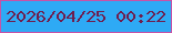 文字の大きさ：5、枠の色：c653a7、背景の色：2eaaf5、文字の色：6f1e4e 無料ブログパーツのブログ時計