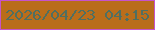 文字の大きさ：2、枠の色：c653cb、背景の色：b96d1b、文字の色：4f6f61 無料ブログパーツのブログ時計
