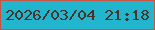 文字の大きさ：2、枠の色：c65543、背景の色：22b5ce、文字の色：49322a 無料ブログパーツのブログ時計
