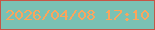 文字の大きさ：1、枠の色：c65546、背景の色：7ac1b4、文字の色：fba55c 無料ブログパーツのブログ時計