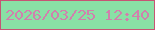 文字の大きさ：1、枠の色：c65574、背景の色：89e1a5、文字の色：d180ad 無料ブログパーツのブログ時計
