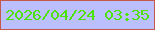 文字の大きさ：2、枠の色：c6584a、背景の色：bbbffd、文字の色：4de20c 無料ブログパーツのブログ時計