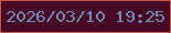 文字の大きさ：1、枠の色：c65944、背景の色：480924、文字の色：7188b9 無料ブログパーツのブログ時計