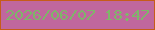 文字の大きさ：4、枠の色：c65c19、背景の色：c0679d、文字の色：7eb669 無料ブログパーツのブログ時計