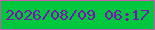 文字の大きさ：3、枠の色：c65cad、背景の色：00c73d、文字の色：7b12b0 無料ブログパーツのブログ時計