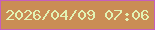 文字の大きさ：3、枠の色：c65ebd、背景の色：ca8d55、文字の色：e2f3b5 無料ブログパーツのブログ時計