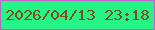 文字の大きさ：1、枠の色：c65fc9、背景の色：25f486、文字の色：7e4d1b 無料ブログパーツのブログ時計