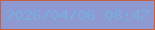 文字の大きさ：5、枠の色：c66043、背景の色：8e98d1、文字の色：76afdf 無料ブログパーツのブログ時計