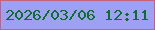 文字の大きさ：3、枠の色：c6637b、背景の色：9da0f3、文字の色：0e6f2c 無料ブログパーツのブログ時計