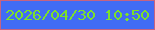 文字の大きさ：3、枠の色：c66381、背景の色：416cf4、文字の色：7ce02a 無料ブログパーツのブログ時計