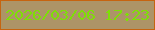 文字の大きさ：1、枠の色：c66410、背景の色：ad9467、文字の色：7edf06 無料ブログパーツのブログ時計
