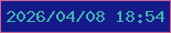 文字の大きさ：4、枠の色：c66496、背景の色：151a8a、文字の色：42b2b1 無料ブログパーツのブログ時計