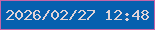 文字の大きさ：4、枠の色：c664a7、背景の色：0760af、文字の色：e1d3d7 無料ブログパーツのブログ時計