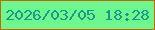 文字の大きさ：1、枠の色：c66706、背景の色：6cf88e、文字の色：1f9788 無料ブログパーツのブログ時計