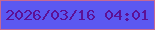 文字の大きさ：5、枠の色：c66892、背景の色：5b58f1、文字の色：5d1096 無料ブログパーツのブログ時計