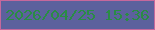 文字の大きさ：3、枠の色：c6689c、背景の色：5c619d、文字の色：2a8c45 無料ブログパーツのブログ時計