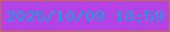 文字の大きさ：2、枠の色：c66949、背景の色：b343e6、文字の色：1b9fd5 無料ブログパーツのブログ時計