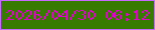 文字の大きさ：5、枠の色：c66afc、背景の色：377b01、文字の色：dc04c7 無料ブログパーツのブログ時計