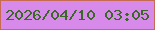 文字の大きさ：3、枠の色：c66b51、背景の色：d78aea、文字の色：3a6926 無料ブログパーツのブログ時計