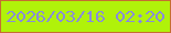 文字の大きさ：2、枠の色：c66e31、背景の色：b0f20a、文字の色：898cda 無料ブログパーツのブログ時計