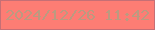 文字の大きさ：3、枠の色：c66f75、背景の色：fd7d74、文字の色：bc9a80 無料ブログパーツのブログ時計