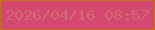 文字の大きさ：5、枠の色：c67021、背景の色：d4476f、文字の色：d26c70 無料ブログパーツのブログ時計